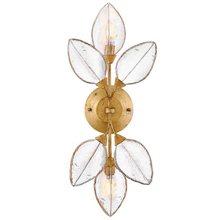 Amira Large Two Light Sconce in Distressed Brass
