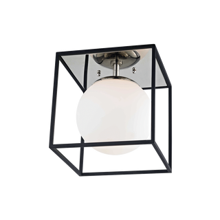 Aira Flush Mount in Polished Nickel/black Finish