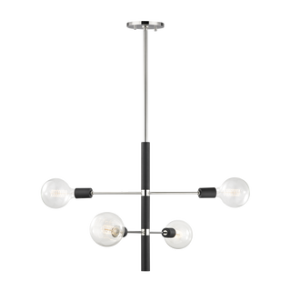 Astrid Chandelier in Polished Nickel/black Finish