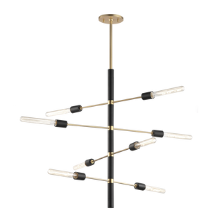 Astrid Chandelier in Aged Brass/black Finish