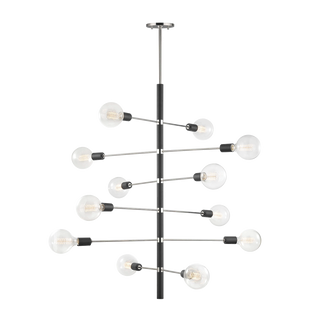 Astrid Chandelier in Polished Nickel/black Finish