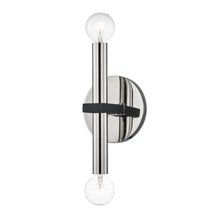 Colette Wall Sconce in Polished Nickel/black Finish