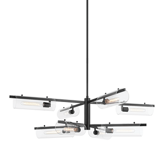 Ariel Chandelier in Soft Black Finish