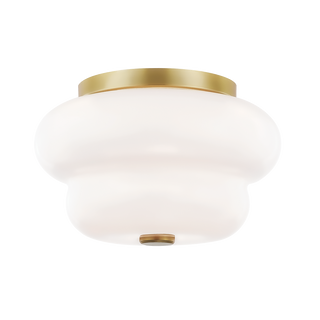 Hazel Flush Mount in Aged Brass Finish