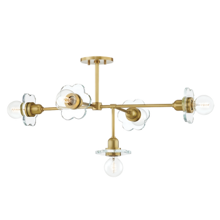 Alexa Chandelier in Aged Brass Finish