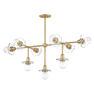 Alexa Chandelier in Aged Brass Finish