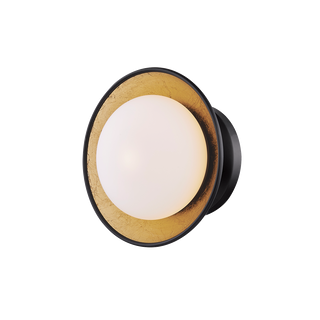 Cadence Semi Flush in Black Lustro/gold Leaf Combo Finish