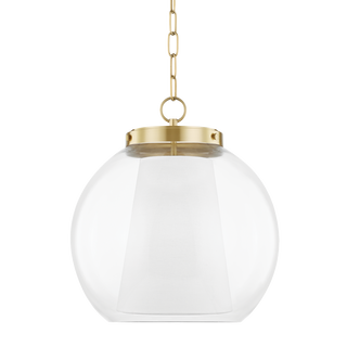 Sasha Pendant in Aged Brass Finish