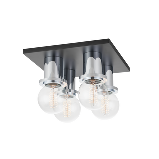 Brandi Flush Mount in Polished Chrome/soft Black Finish
