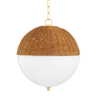 Summer Pendant in Aged Brass Finish