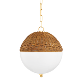 Summer Pendant in Aged Brass Finish