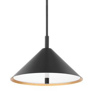 BRIANNA Pendant in Gold Leaf/soft Black Combo Finish
