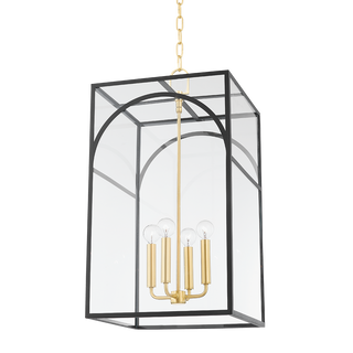 Addison Pendant in AGED BRASS/TEXTURED BLACK COMBO Finish