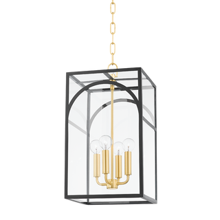 Addison Pendant in AGED BRASS/TEXTURED BLACK COMBO Finish