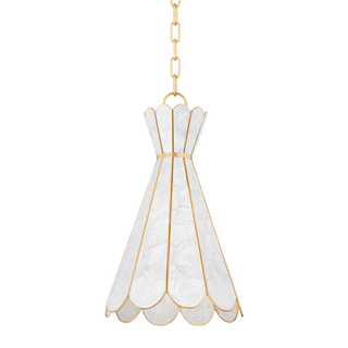 Lyra Pendant in Aged Brass Finish