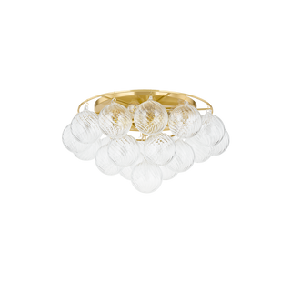 MIMI Flush Mount in AGED BRASS Finish