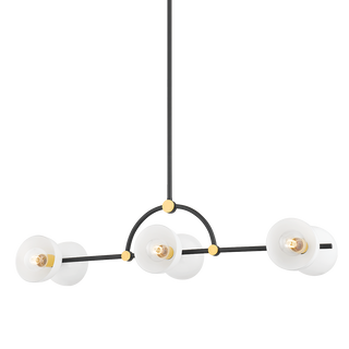 BELLE Island Light in AGED BRASS/TEXTURED BLACK COMBO Finish
