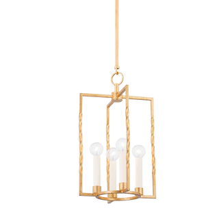 ADELAIDE Lantern in Vintage Gold Leaf Finish