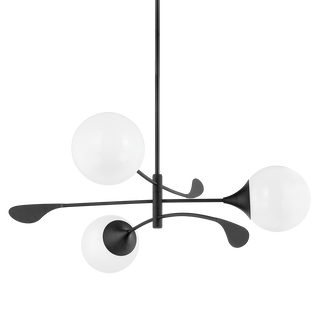 VICTORIA Chandelier in TEXTURED BLACK Finish