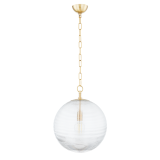 SARA Pendant in Aged Brass Finish