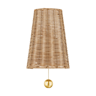NAIDA Wall Sconce in Aged Brass Finish