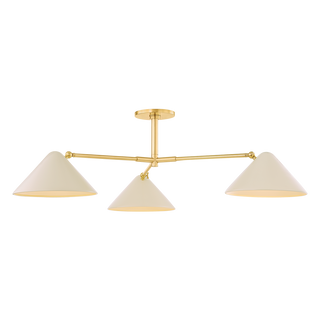 SONJA Semi Flush in TRUE BRONZE/SOFT BISQUE Finish