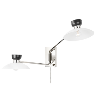 Whitley Plug-in Sconce in Polished Nickel Finish