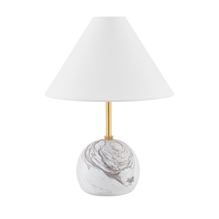 JEWEL Table Lamp in Aged Brass Finish