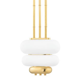 Palisade Pendant with Aged Brass Finish