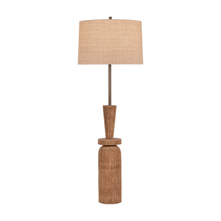 KINLOCH Floor Lamp with BRONZE LEAF/CERAMIC ASH BROWN Finish
