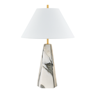 BENICIA Table Lamp with Aged Brass Finish