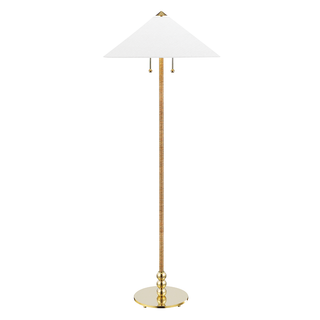 Flare Floor Lamp with Aged Brass Finish