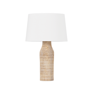 MEDINA TABLE LAMP with AGED BRASS/CERAMIC BASKETWEAVE Finish