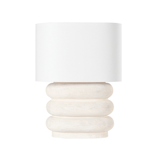 EWING Table Lamp with AGED BRASS/WEATHERED IVORY CERAMIC Finish