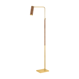NARRAGANSETT Floor Lamp with Aged Brass Finish