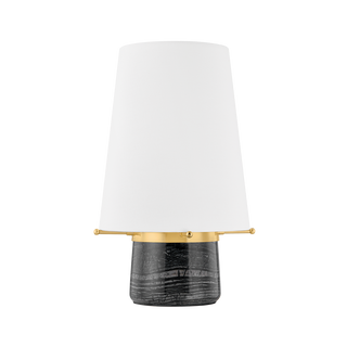 CENTRAL VALLEY Rechargeable Table Lamp with Aged Brass Finish
