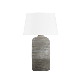 SUTTON MANOR TABLE LAMP with AGED BRASS/CERAMIC CREAM SHADOW Finish