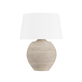 KITCHAWAN TABLE LAMP with AGED BRASS/CERAMIC ARTISAN CREAM Finish