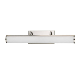 Acrylic and Metal Vanity Light in Brushed Steel Finish