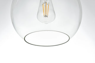Baxter 18 Inch Flush Mount Clear Shade in Satin Gold