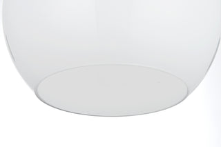 Baxter 10 Inch Pendant Frosted White Shade in Satin Gold