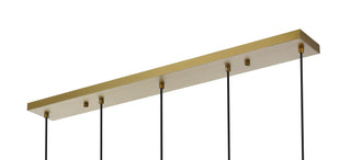Baxter 41.5 Inch Pendant Clear Shade in Satin Gold