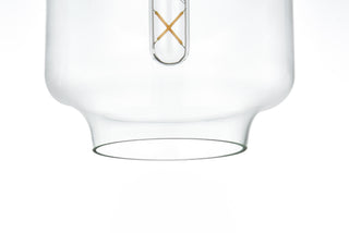 Ashwell 7 Inch Pendant Clear Shade in Satin Gold