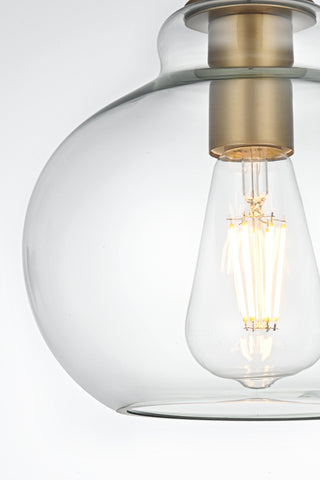 Destry 8 Inch Pendant Clear Shade in Satin Gold