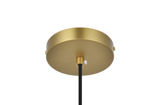 Kenna 8 Inch Pendant Clear Shade in Satin Gold