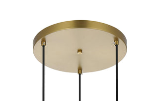 Gene 17.5 Inch Pendant Clear Shade in Satin Gold