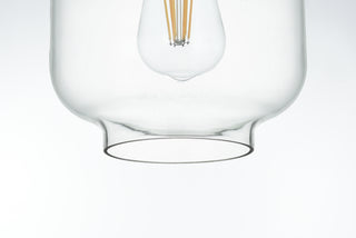 Collier 7.5 Inch Flush Mount Clear Shade in Satin Gold