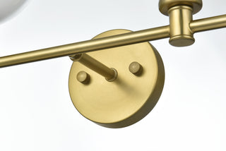 Collier 2 Light Satin Gold and Frosted White Glass Wall Sconce