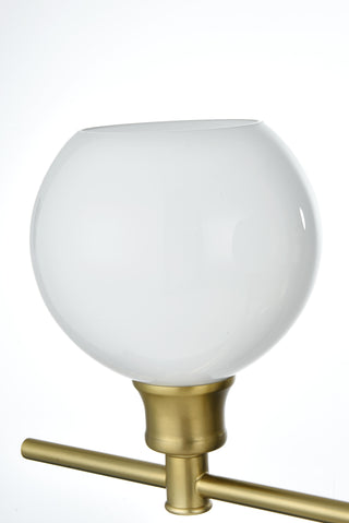 Collier 3 Light Satin Gold and Frosted White Glass Wall Sconce