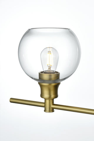 Collier 4 Light Satin Gold and Clear Glass Wall Sconce